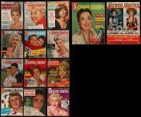6m190 LOT OF 14 SCREEN STORIES MAGAZINES '50s-60s filled with great movie images & information!