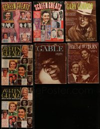 6m212 LOT OF 7 SCREEN GREATS MAGAZINES '70s-80s filled with great movie images & information!