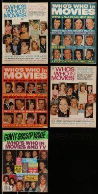6m217 LOT OF 5 WHO'S WHO IN THE MOVIES MAGAZINES '60s-70s great info on top actors & actresses!