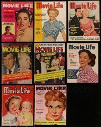 6m209 LOT OF 8 MOVIE LIFE MAGAZINES '50s-60s great Hollywood movie images & information!