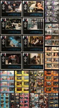 6m069 LOT OF 144 LOBBY CARDS '70s complete sets of 8 cards from 18 different movies!