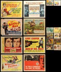 6m097 LOT OF 18 TITLE CARDS '50s-60s great images from a variety of different movies!