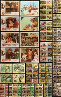 6m066 LOT OF 172 LOBBY CARDS '50s-60s mostly in complete sets of 8 cards for each movie!