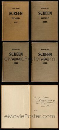 6m103 LOT OF 4 SCREEN WORLD ANNUAL HARDCOVER 1949-53 BOOKS '49-53 one was signed by the author!