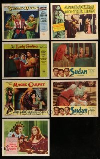 6m100 LOT OF 7 SWORD AND SANDAL LOBBY CARDS '50s-60s great scenes from a variety of movies!
