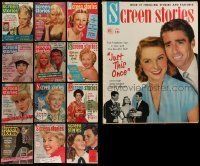 6m193 LOT OF 13 SCREEN STORIES MAGAZINES '50s-60s filled with Hollywood movie images & info!