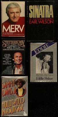 6m132 LOT OF 5 MALE SINGER BIOGRAPHY HARDCOVER BOOKS '70s-80s Frank Sinatra, Eddie Fisher & more!