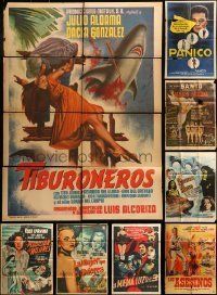 6m007 LOT OF 11 FOLDED MEXICAN POSTERS '50s-70s great images from a variety of different movies!