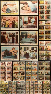 6m068 LOT OF 152 LOBBY CARDS '50s-60s complete sets of 8 cards from 19 different movies!
