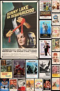 6m059 LOT OF 28 FOLDED SPAN/US ONE-SHEETS '50s-80s great images from a variety of different movies!
