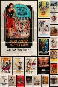 6m056 LOT OF 40 FOLDED ONE-SHEETS '70s-80s great images from a variety of different movies!