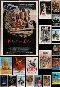 6m051 LOT OF 53 FOLDED ONE-SHEETS '70s-80s great images from a variety of different movies!