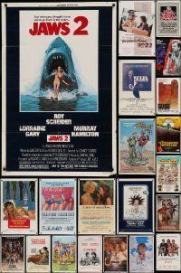 6m044 LOT OF 92 FOLDED ONE-SHEETS '70s-80s great images from a variety of different movies!