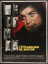 6p606 BOSTON STRANGLER French 1p '68 best different art of Tony Curtis & victims by Boris Grinsson!