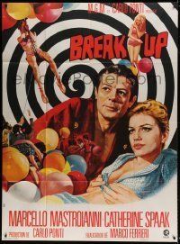 6p607 BREAK-UP French 1p '69 Marcello Mastroianni, Catherine Spaak, sexy art by Jean Mascii!