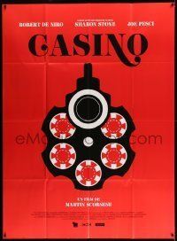 6p616 CASINO French 1p R15 Martin Scorsese, different art of revolver wtih gambling chip bullets!