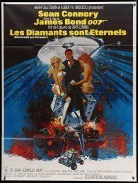 6p663 DIAMONDS ARE FOREVER French 1p R80s McGinnis art of Sean Connery as James Bond & sexy girls!
