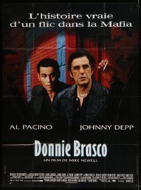 6p671 DONNIE BRASCO French 1p '97 Al Pacino is betrayed by undercover cop Johnny Depp!