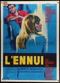 6p682 EMPTY CANVAS French 1p '64 Giuliano Nistri art of sexy Catherine Spaak & Horst Buchholz!