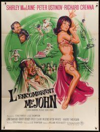 6p761 JOHN GOLDFARB, PLEASE COME HOME French 1p '65 Grinsson art of sexy dancer Shirley MacLaine!