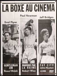 6p779 LA BOXE AU CINEMA French 1p '90s Errol Flynn, Paul Newman, Jeff Bridges, all boxing!