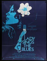6p785 LADY SINGS THE BLUES French 1p '73 wonderful art of Diana Ross as singer Billie Holiday!