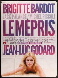 6p792 LE MEPRIS French 1p R13 Jean-Luc Godard, different image of sexy naked Brigitte Bardot!