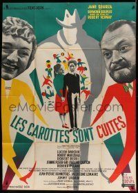 6p795 LES CAROTTES SONT CUITES French 1p '56 great art of top stars surrounded by children!