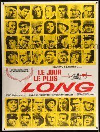 6p807 LONGEST DAY French 1p R69 Zanuck's World War II D-Day movie with 42 international stars!