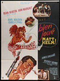 6p850 MURDERERS' ROW French 1p '66 McGinnis art of spy Dean Martin as Matt Helm & sexy Ann-Margret!