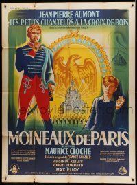 6p923 SPARROWS OF PARIS French 1p '53 Moineaux de Paris, Aumont, artwork by Boris Grinsson!