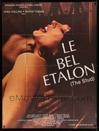 6p936 STUD French 1p '79 c/u of naked Joan Collins in erotic embrace, from Jackie Collins novel!