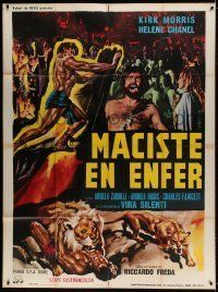 6p984 WITCH'S CURSE French 1p '63 Kirk Morris as Maciste walked with 100 years of terror & death!