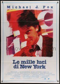 6p103 BRIGHT LIGHTS BIG CITY Italian 1p '88 cool image of Michael J. Fox, New York City!