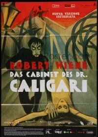 6p106 CABINET OF DR CALIGARI Italian 1p R14 early German silent restored, art from the original!