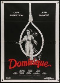 6p133 DOMINIQUE Italian 1p '80 directed by Michael Anderson, different art of Jean Simmons & noose