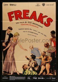 6p147 FREAKS Italian 1p R16 Tod Browning classic, wonderful art from 1st release Belgian poster!