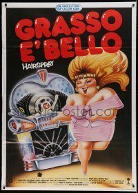 6p152 HAIRSPRAY Italian 1p '88 cult musical by John Waters, different Cecchini art of Divine