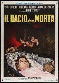 6p168 IL BACIO DI UNA MORTA Italian 1p '74 A Dead Woman's Kiss, different Luca Crovato art!