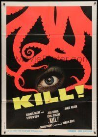 6p181 KILL Italian 1p '71 great different Casaro art of eyball & octopus tentacle silhouette!
