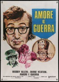 6p193 LOVE & DEATH Italian 1p '75 different artwork of Woody Allen & Diane Keaton!