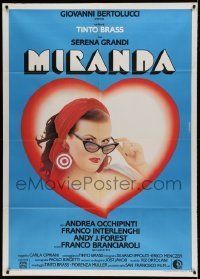 6p207 MIRANDA Italian 1p '85 great Crovato art of sexy Serena Grandi lowering her sunglasses!