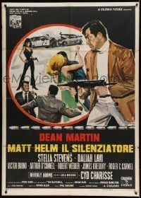 6p251 SILENCERS Italian 1p '66 different art of Dean Martin with machine gun + the Slaygirls!