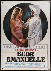 6p252 SISTER EMANUELLE Italian 1p '78 art of Laura Gemser as a nun trying to be good!