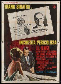 6p019 DETECTIVE Italian 2p '68 Frank Sinatra as gritty New York City cop, different Nistri art!