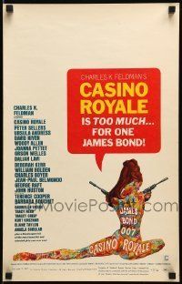 6p318 CASINO ROYALE WC '67 all-star James Bond spy spoof, sexy psychedelic art by Robert McGinnis!