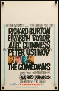 6p328 COMEDIANS WC '67 Richard Burton, Elizabeth Taylor, Alec Guinness & Peter Ustinov!