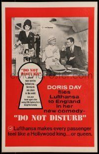 6p340 DO NOT DISTURB WC '65 rare special Lufthansa German airline advertisement with Doris Day!