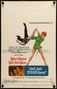 6p342 DON'T JUST STAND THERE WC '68 wacky art of Barbara Rhoades throwing Wagner by McGinnis!