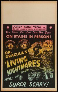 6p344 DR. DRACULA'S LIVING NIGHTMARES Benton Spook Show WC '50s beauties at the mercy of monsters!
